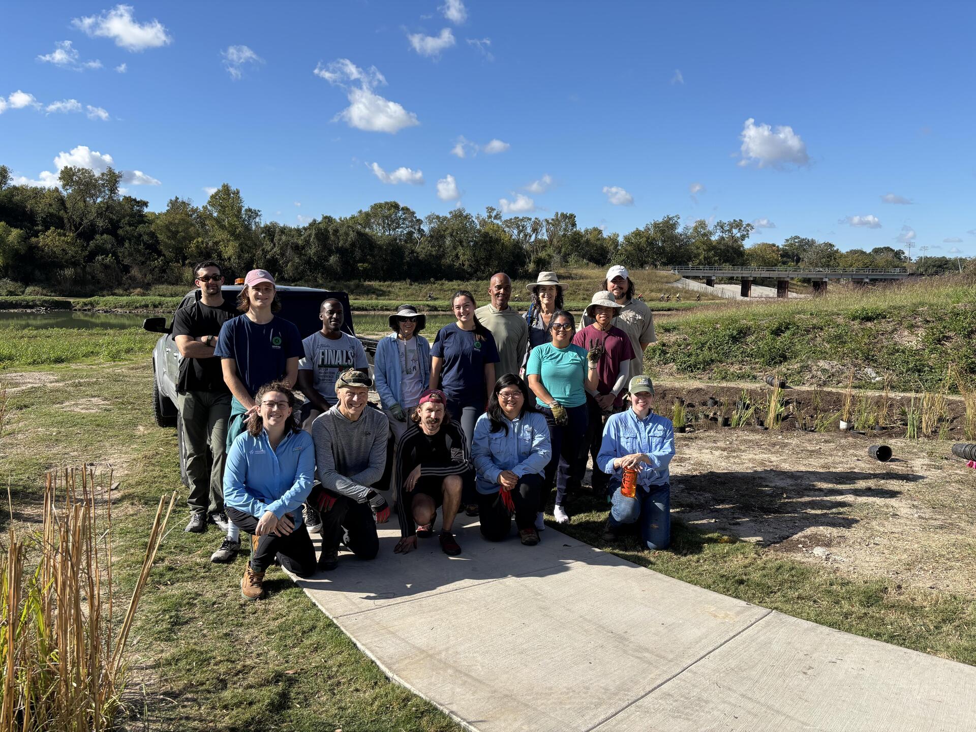 Group at Woodvale - native landscpae and wetland